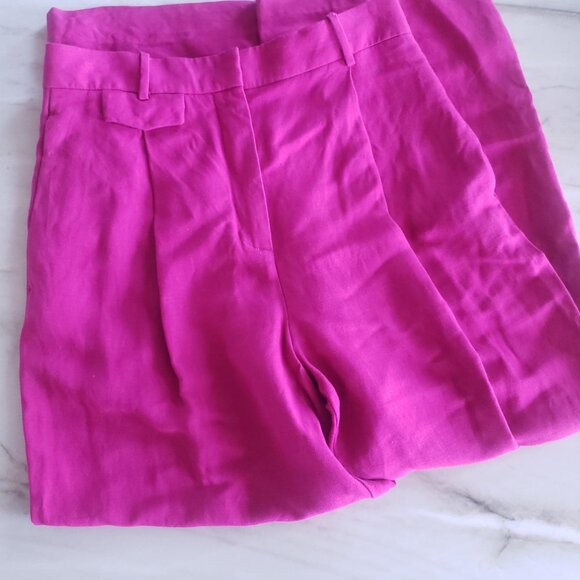 NWOT COS Fuchsia pink relaxed fit linen pants - Picture 5 of 5